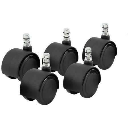 MASTER CASTER CO Master Caster MAS64330 Deluxe Noiseless Hard Casters; Black - 130 lbs MAS64330